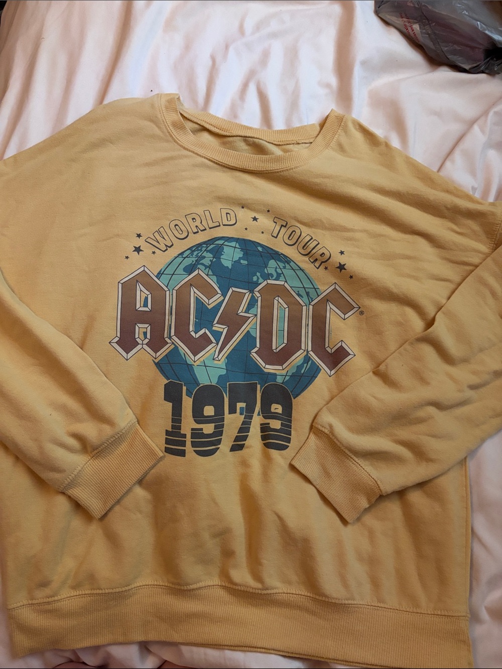 AC/DC Yellow World Tour 1979 Graphic Sweatshirt